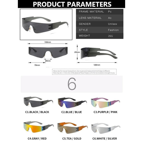 Cyberpunk Sport Lens Fashion Shield Sunglasses