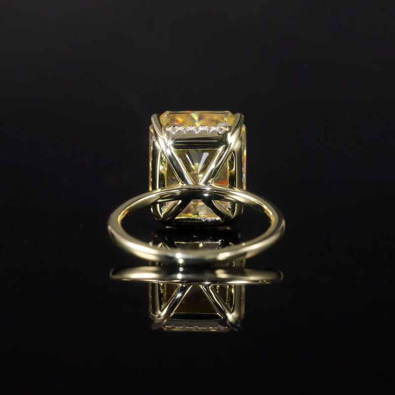 Diamond-Fire CZ Fancy Light Yellow Ring in 925 Silver