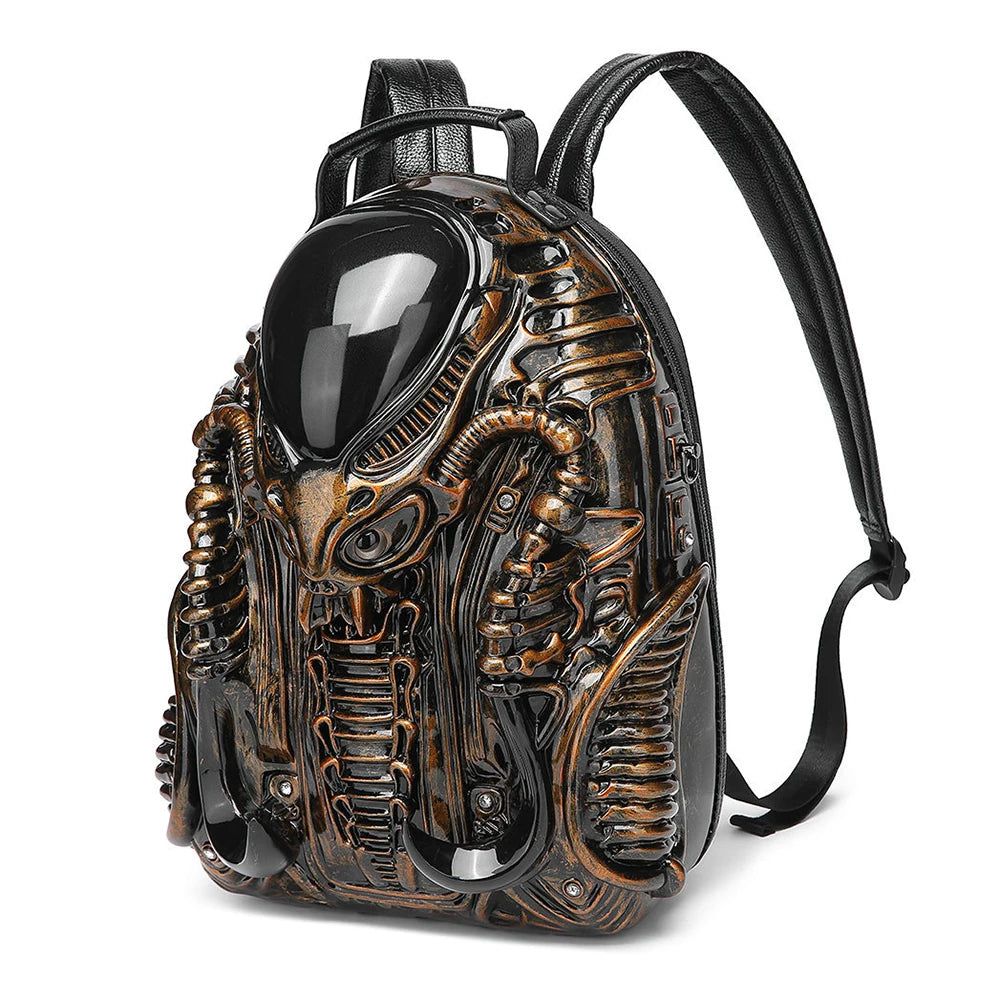 Edgy Luxury Steampunk Cobra Backpack for Women - Retro Designer Schoolbag and Travel Companion