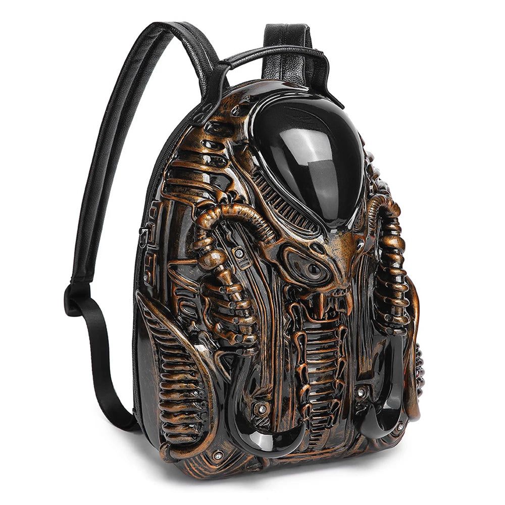 Edgy Luxury Steampunk Cobra Backpack for Women - Retro Designer Schoolbag and Travel Companion