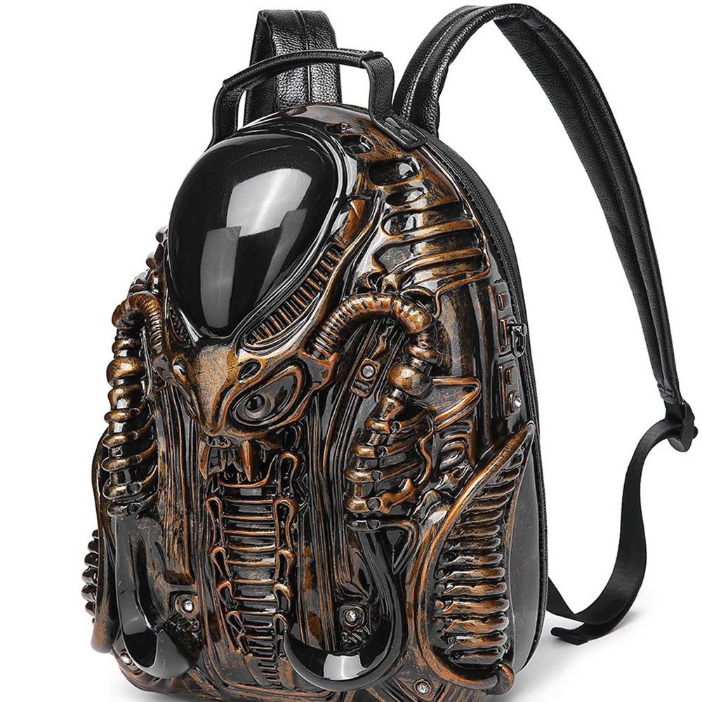 Edgy Luxury Steampunk Cobra Backpack for Women - Retro Designer Schoolbag and Travel Companion