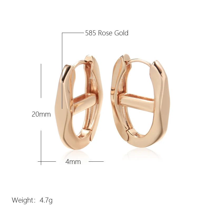 Elaborate Rose Gold Geometric Dangle Earrings - High-Quality Fashion Jewelry