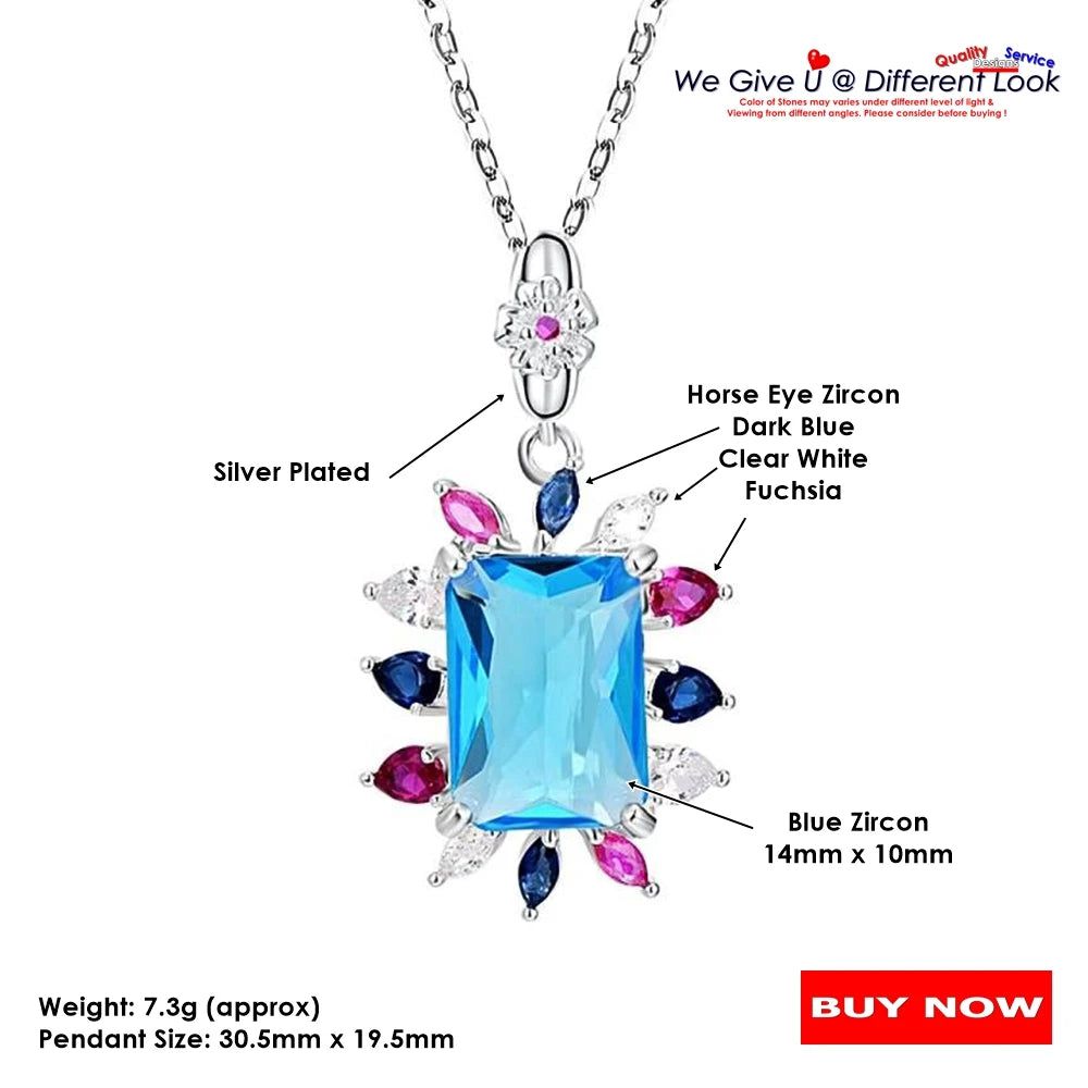 Elegant 14mm Cubic Zirconia Slide Pendant Necklace - Fashion Jewelry for Every Occasion