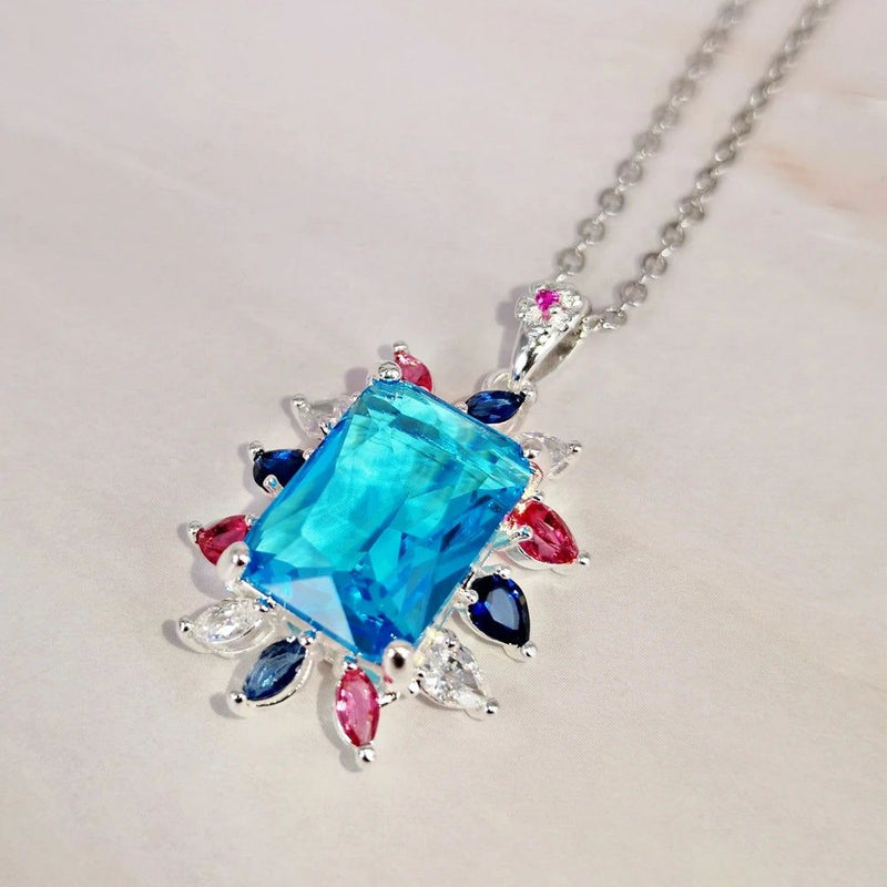 Elegant 14mm Cubic Zirconia Slide Pendant Necklace - Fashion Jewelry for Every Occasion