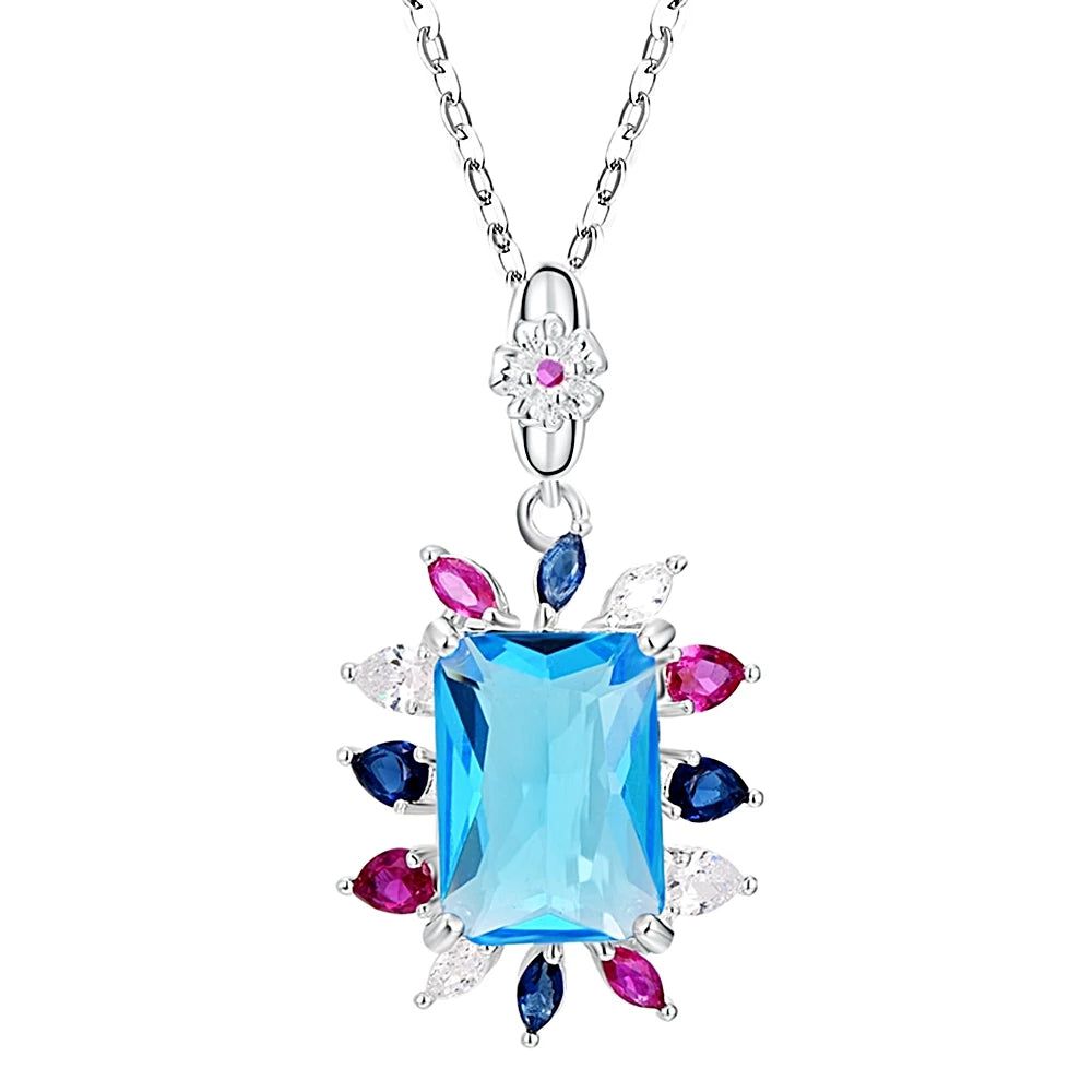 Elegant 14mm Cubic Zirconia Slide Pendant Necklace - Fashion Jewelry for Every Occasion