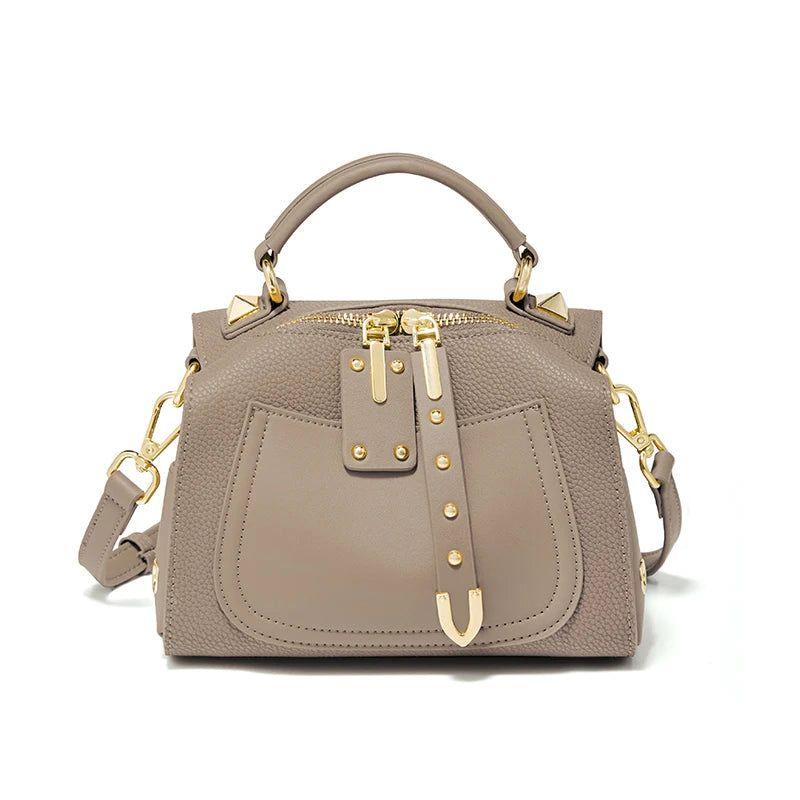 Elegant Retro Split Leather Messenger Bag for Women - High-Quality Crossbody Handbag Gift for Mom