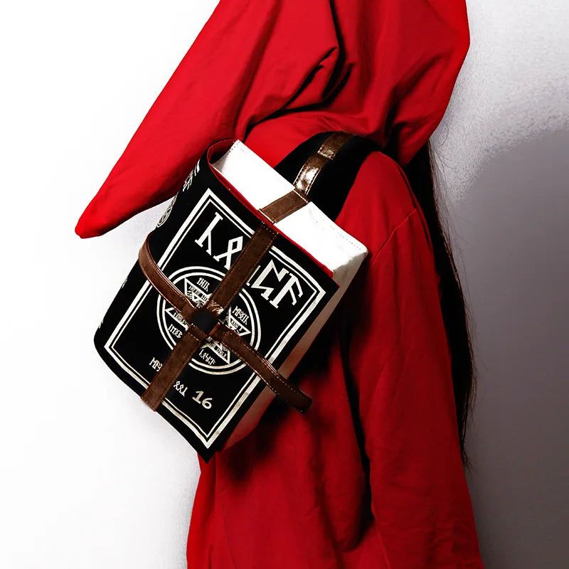 Enchanted Gothic Spellbook Crossbody Bag for Students