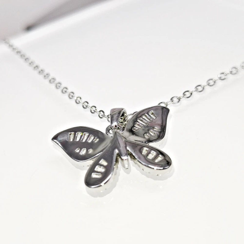 Exquisite Zirconia Butterfly Pendant Necklace - Perfect for Daily Wear and Mother's Day Gift