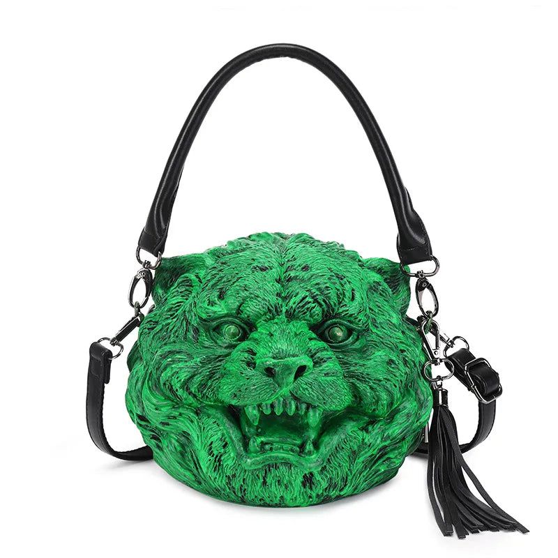 Fierce Fashion: 3D Tiger Head Women's Crossbody Handbags and Shoulder Bags