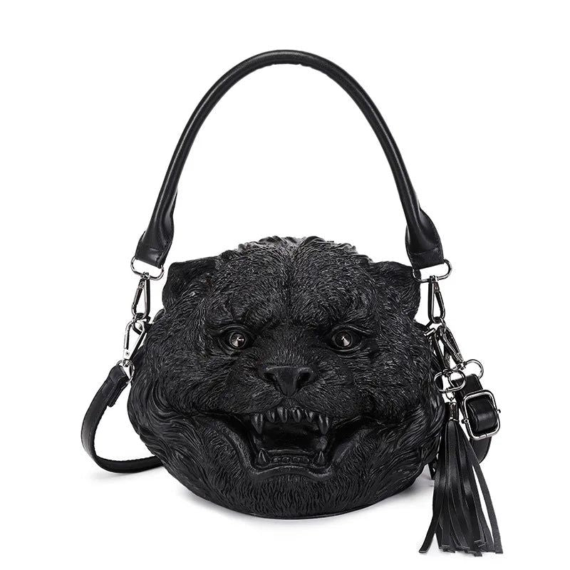 Fierce Fashion: 3D Tiger Head Women's Crossbody Handbags and Shoulder Bags