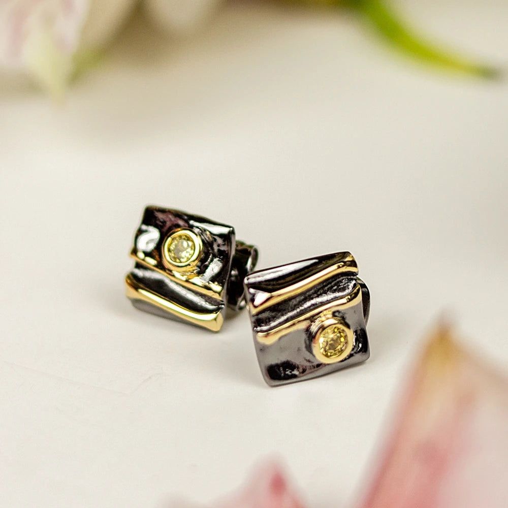 Geometric Baroque Stud Earrings - Four Stylish Designs for Everyday Elegance