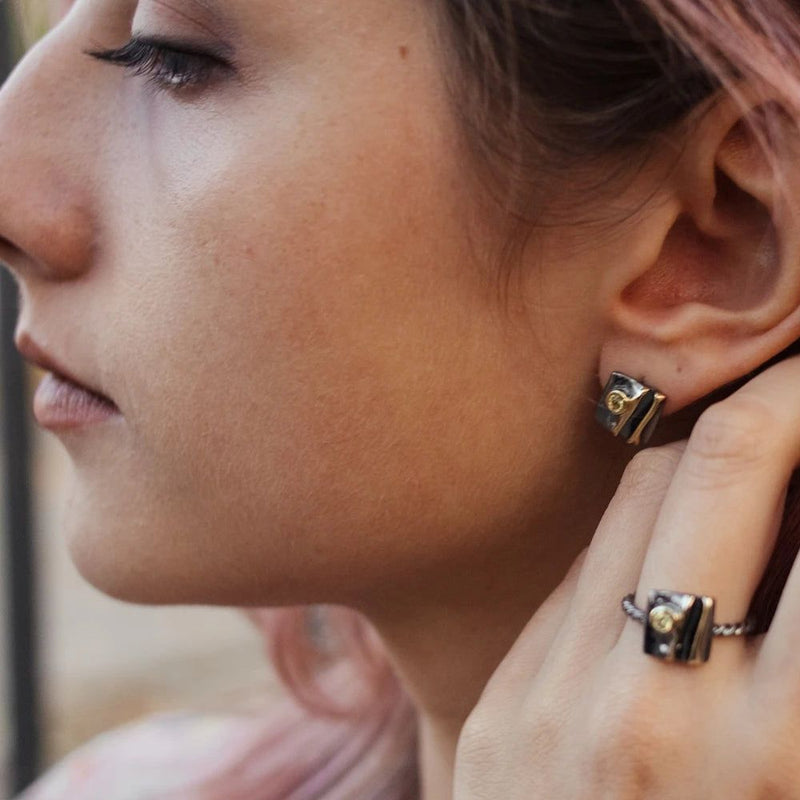 Geometric Baroque Stud Earrings - Four Stylish Designs for Everyday Elegance