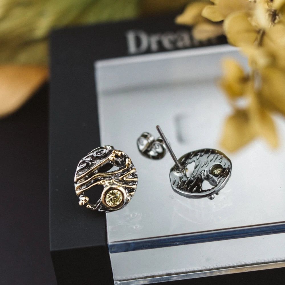 Geometric Baroque Stud Earrings - Four Stylish Designs for Everyday Elegance