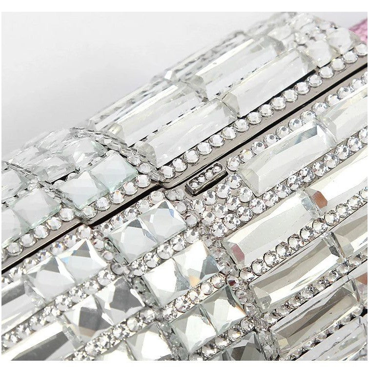 Glamorous Crystal Rhinestone Evening Clutch Handbag for Women