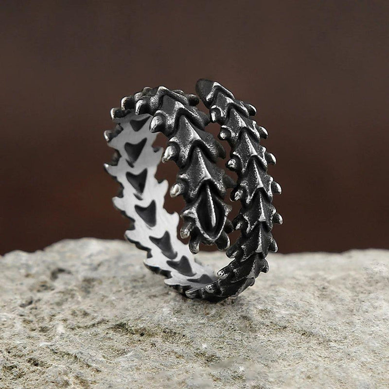 Gothic Dragon Bone Ring - Unisex Stainless Steel Punk Biker Jewelry