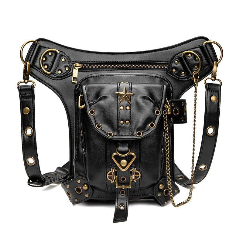 Gothic Skull Biker Waistbag - Unisex Retro Fanny Pack for Adventurous Souls