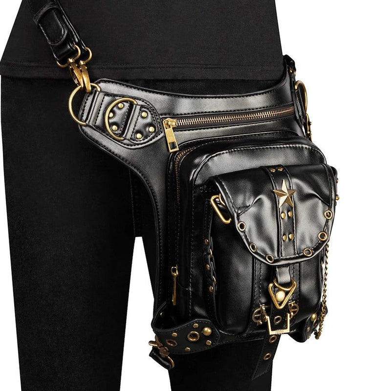 Gothic Skull Biker Waistbag - Unisex Retro Fanny Pack for Adventurous Souls