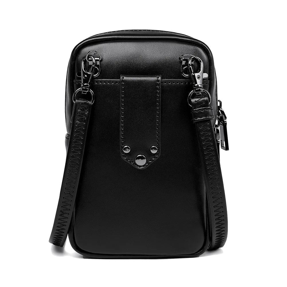 Gothic Skull Mini Shoulder Bag for Women - Stylish One-Shoulder Coin Purse for Leisure Travel