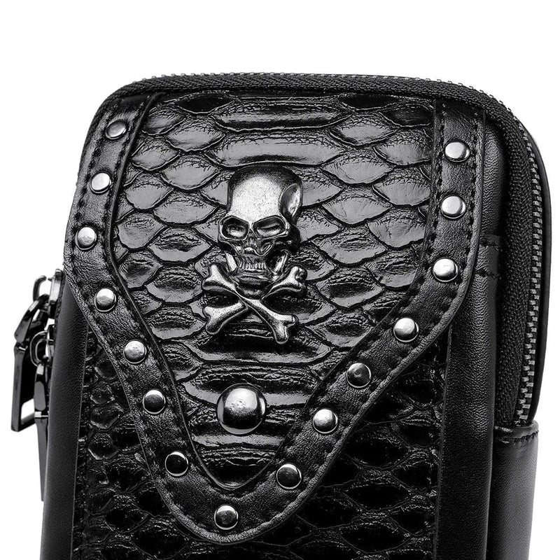 Gothic Skull Mini Shoulder Bag for Women - Stylish One-Shoulder Coin Purse for Leisure Travel