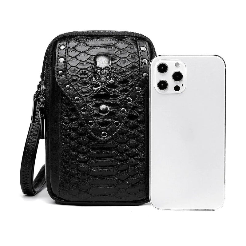 Gothic Skull Mini Shoulder Bag for Women - Stylish One-Shoulder Coin Purse for Leisure Travel