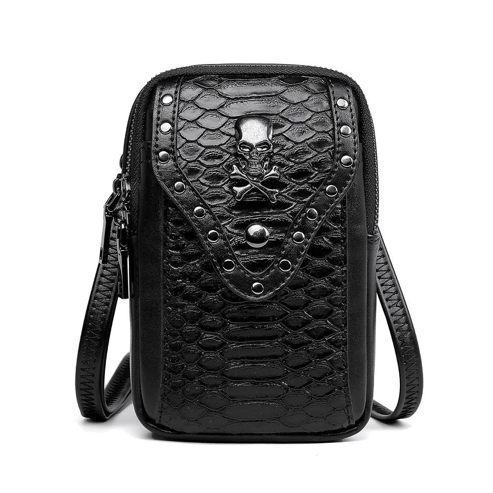 Gothic Skull Mini Shoulder Bag for Women - Stylish One-Shoulder Coin Purse for Leisure Travel