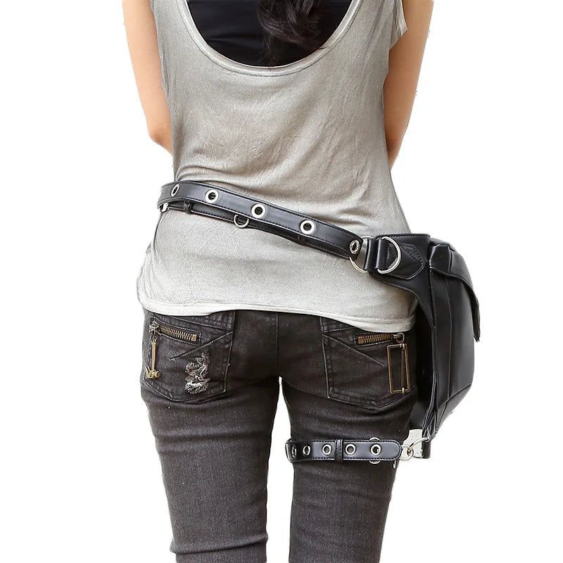 Gothic Steampunk Retro Waist Pack for Cosplay and Everyday Adventures