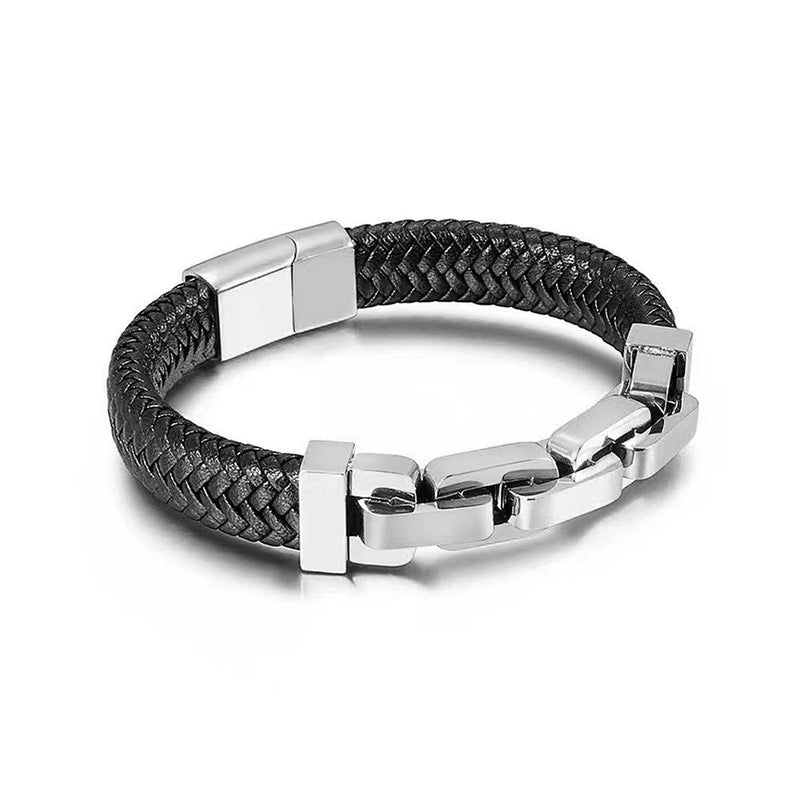 Gothic Vintage Men's 316L Stainless Steel Motorcycle Bracelet - Punk Hip Hop Leather Jewelry Gift