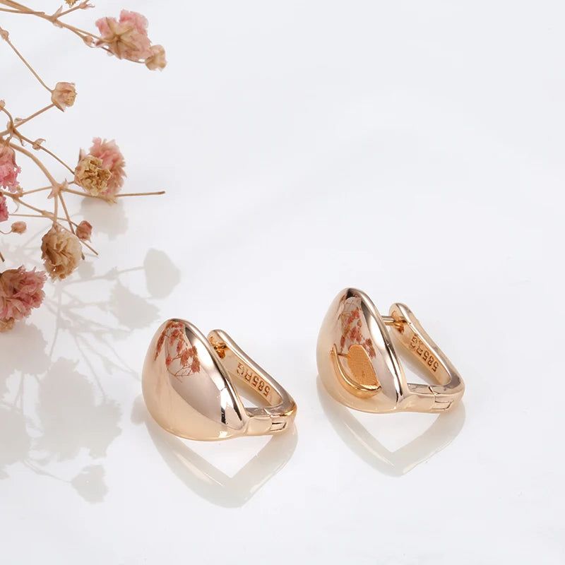 Graceful Rose Gold Water Drop Dangle Earrings - High-Quality Jewelry for All Occasions