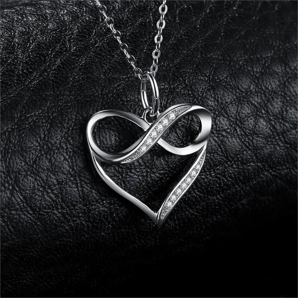 Infinity Love Knot Heart Pendant in 925 Sterling Silver - Sophisticated Women's Fine Jewelry (Pendant Only)