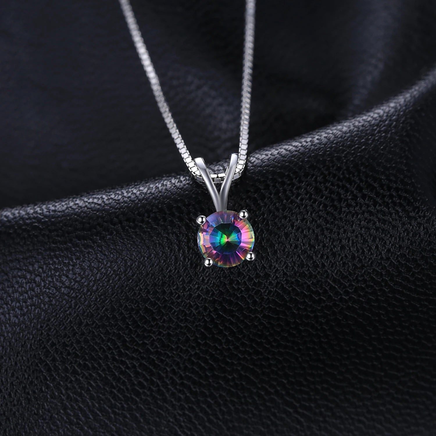 Mystic Rainbow Quartz Pendant in 925 Sterling Silver - Sophisticated Statement Jewelry (Pendant Only)