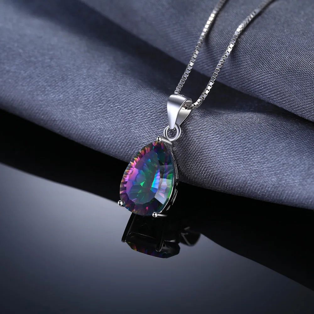 Rainbow Mystic Quartz Pendant in 925 Sterling Silver - Pendant Only, No Chain, New Arrival