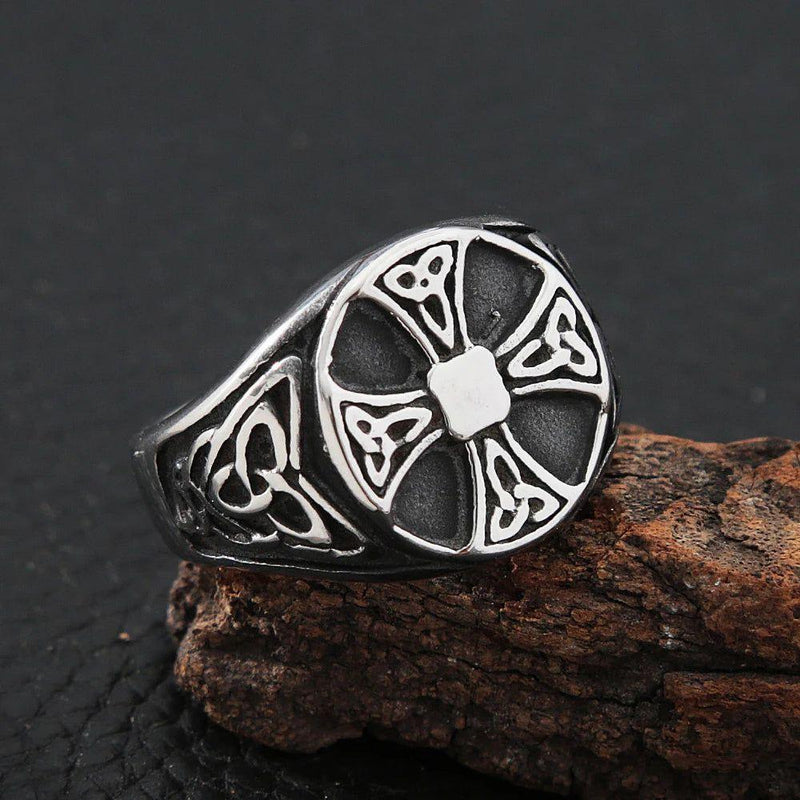 Heritage-Inspired Viking Knot Ring for Men - Durable Stainless Steel Biker Jewelry Gift