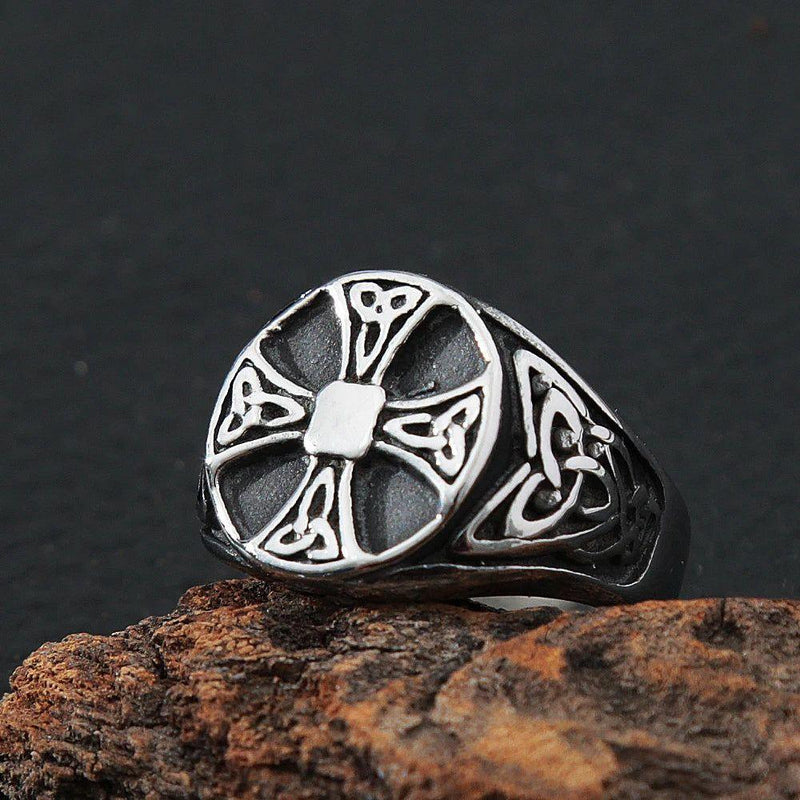 Heritage-Inspired Viking Knot Ring for Men - Durable Stainless Steel Biker Jewelry Gift