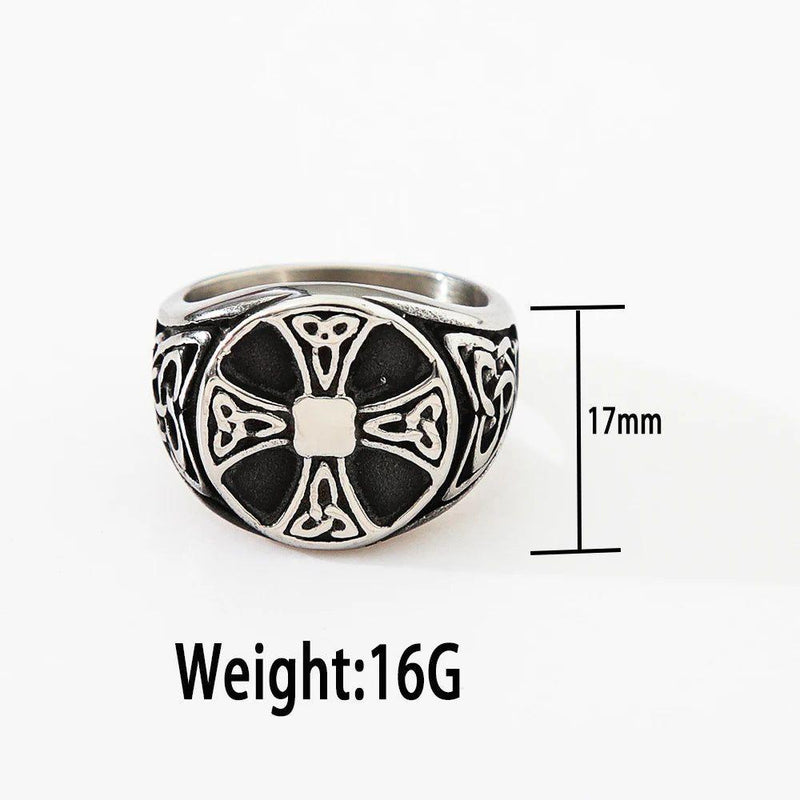 Heritage-Inspired Viking Knot Ring for Men - Durable Stainless Steel Biker Jewelry Gift