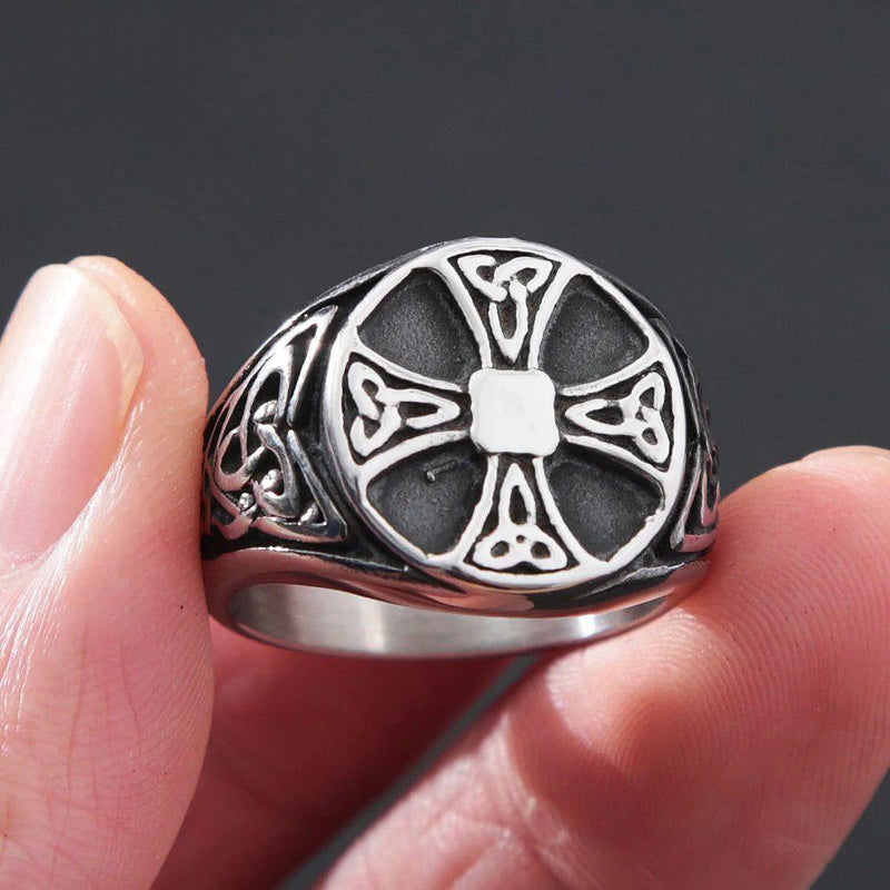 Heritage-Inspired Viking Knot Ring for Men - Durable Stainless Steel Biker Jewelry Gift