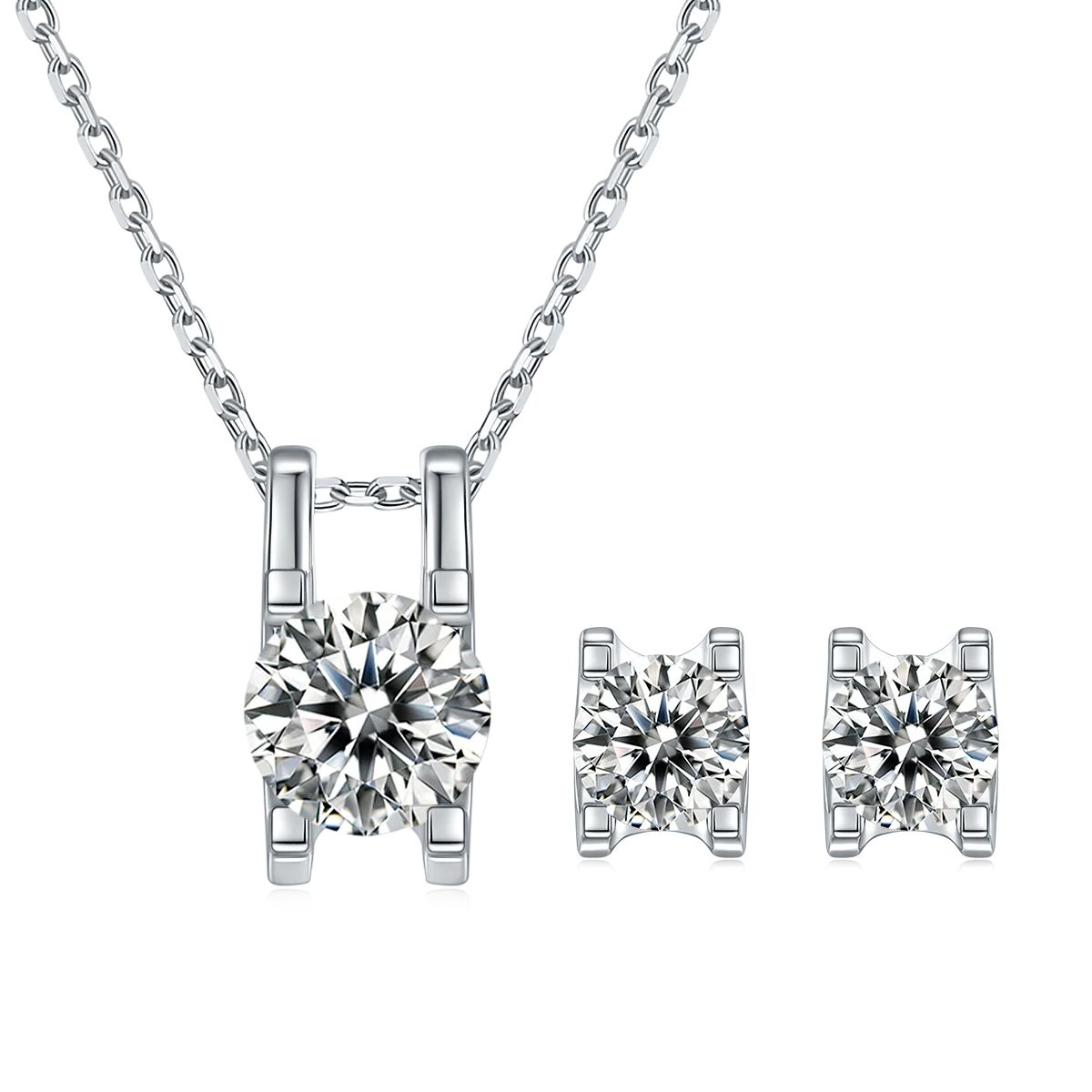 Jewelry Set 925 Sterling Silver Moissanite Jewelry Women