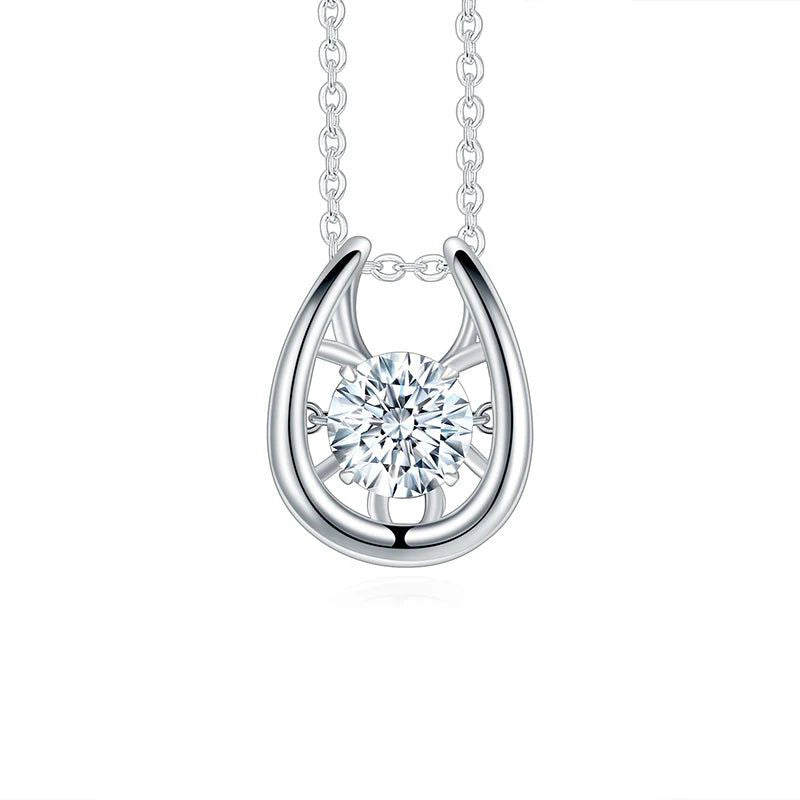 Love 925 Sterling Silver Jewelry Necklaces Women Moissanite