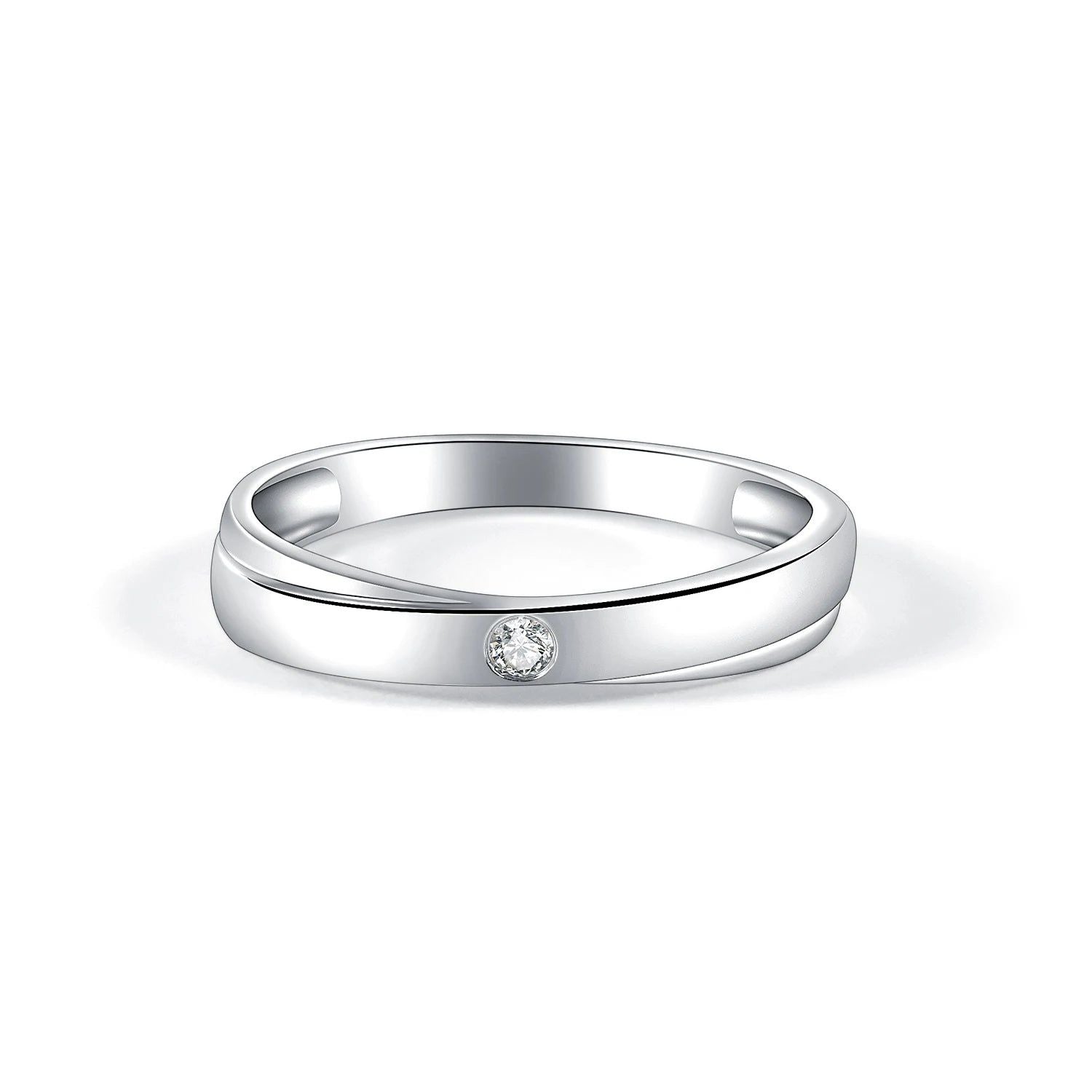 Matching Couple Ring Set Bands With Moissanite 925 Sterling Silver