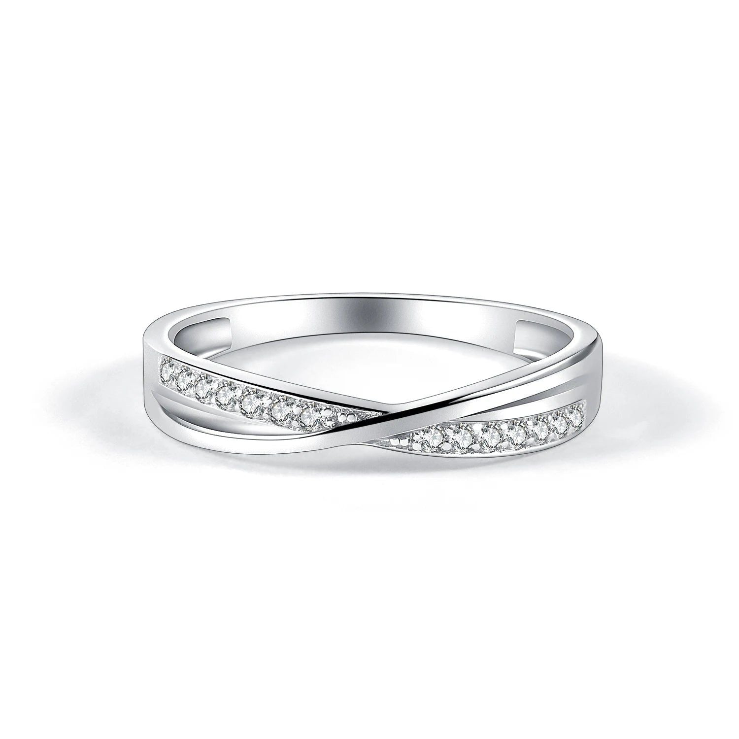 Matching Couple Ring Set Bands With Moissanite 925 Sterling Silver