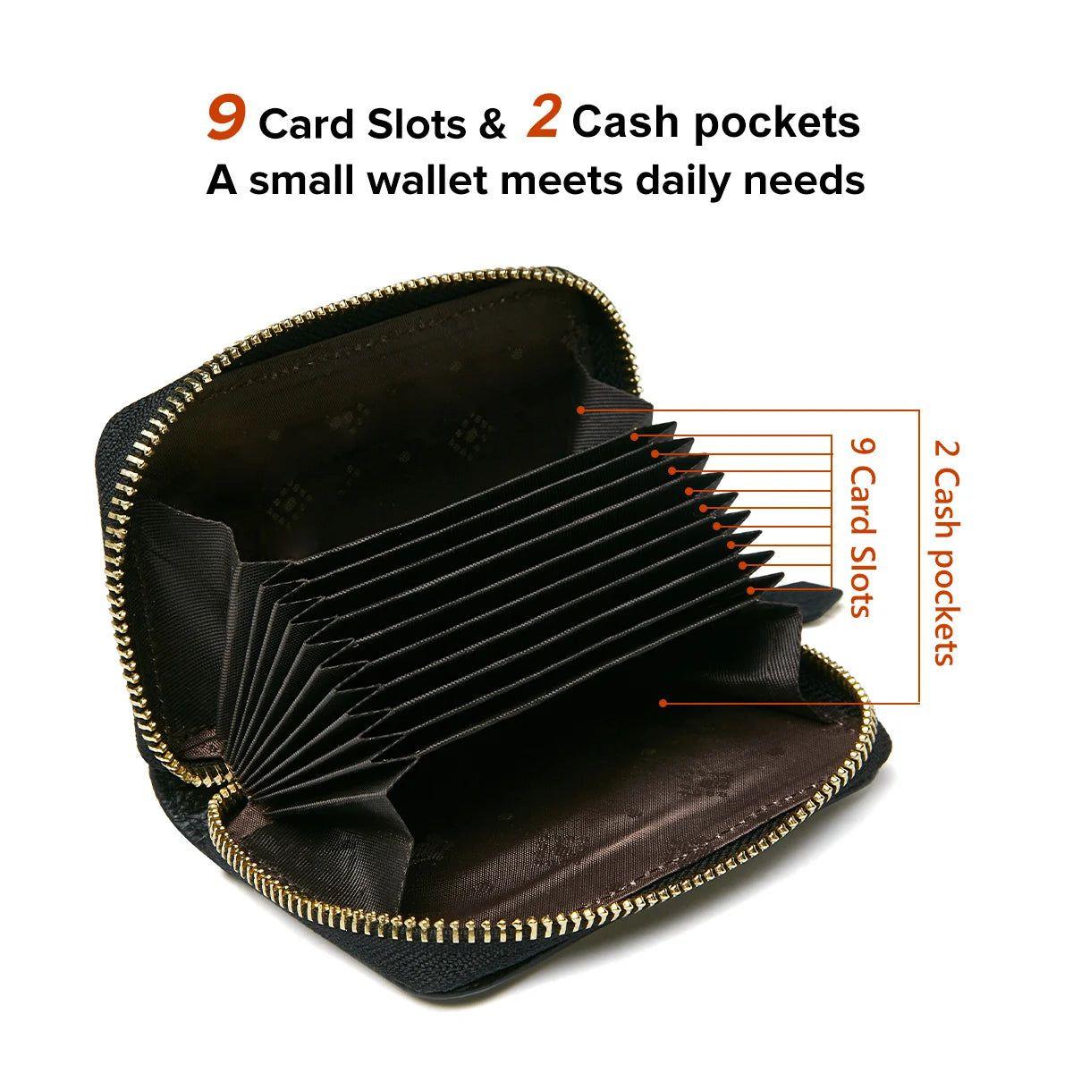 Modern Luxury Leather Coin Purse for Women - Stylish Multi-Card Clutch by Foxer