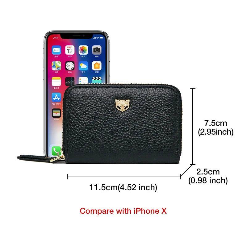 Modern Luxury Leather Coin Purse for Women - Stylish Multi-Card Clutch by Foxer