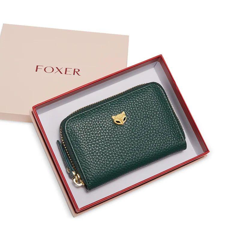 Modern Luxury Leather Coin Purse for Women - Stylish Multi-Card Clutch by Foxer