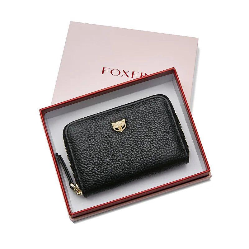 Modern Luxury Leather Coin Purse for Women - Stylish Multi-Card Clutch by Foxer