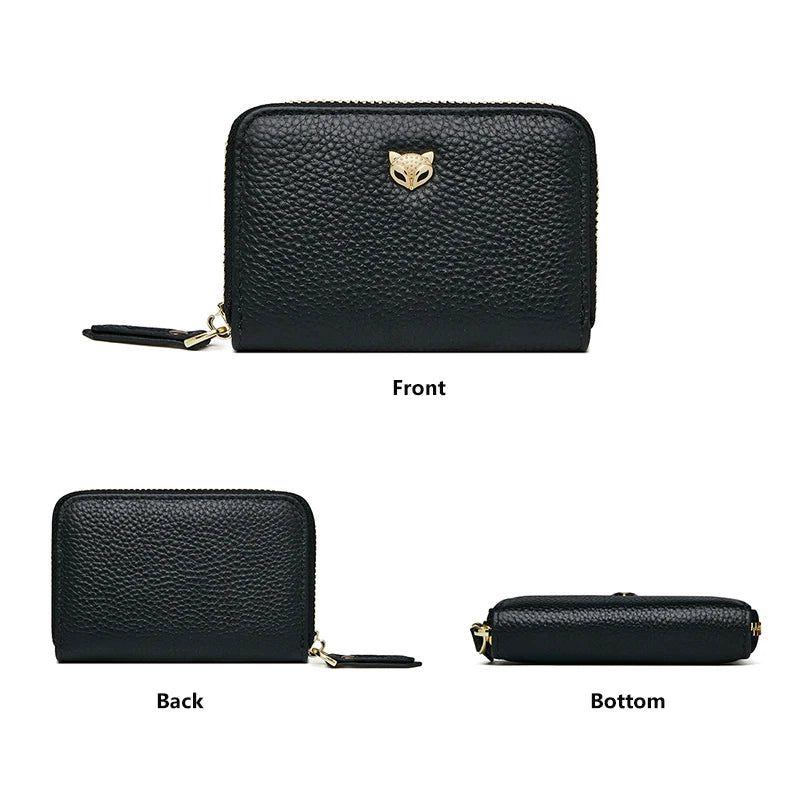 Modern Luxury Leather Coin Purse for Women - Stylish Multi-Card Clutch by Foxer