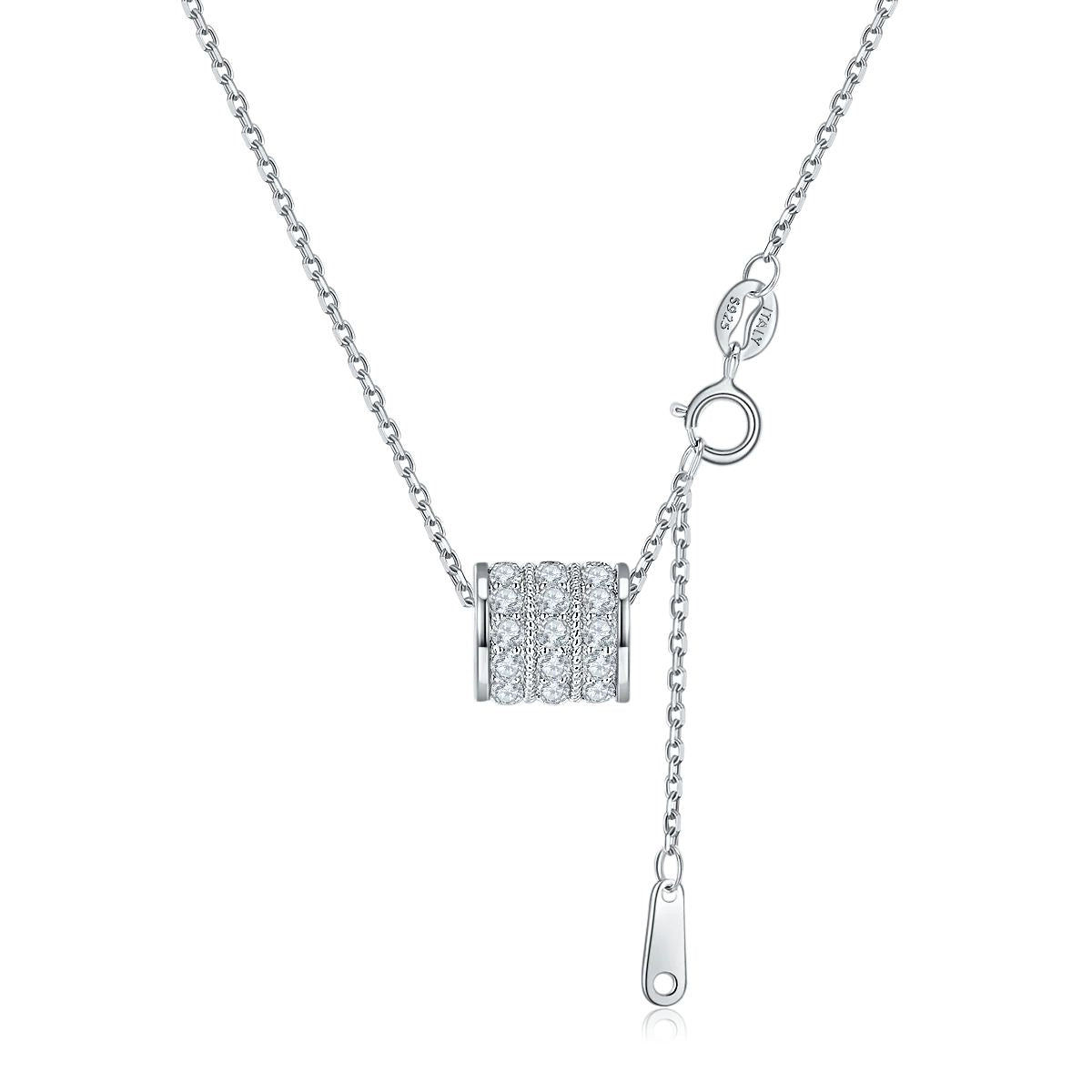 Premium Sterling Silver Small Waist Necklace With Moissanite