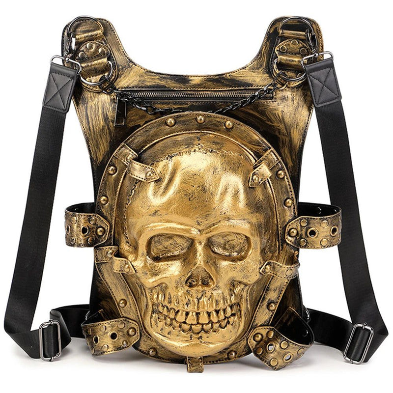 Punk Gothic 3D Skull Skeleton Handbag and Backpack for Women – Versatile Crossbody and Shoulder Bag for Halloween Fashion