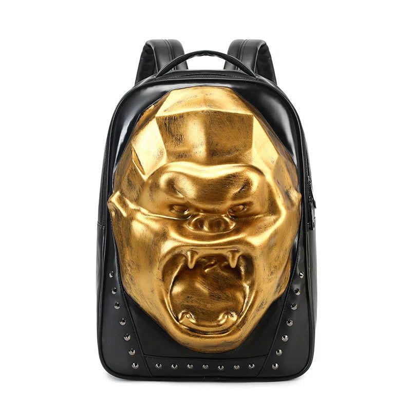 Punk Style 3D Skull Luxury Backpack for Men and Women - Unisex Travel Bag with Unique Design