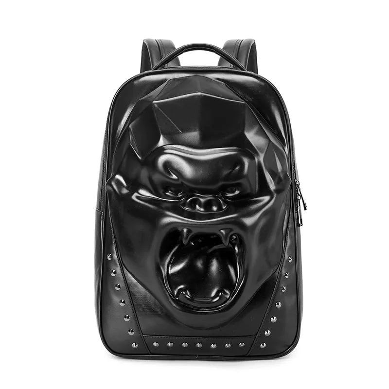 Punk Style 3D Skull Luxury Backpack for Men and Women - Unisex Travel Bag with Unique Design