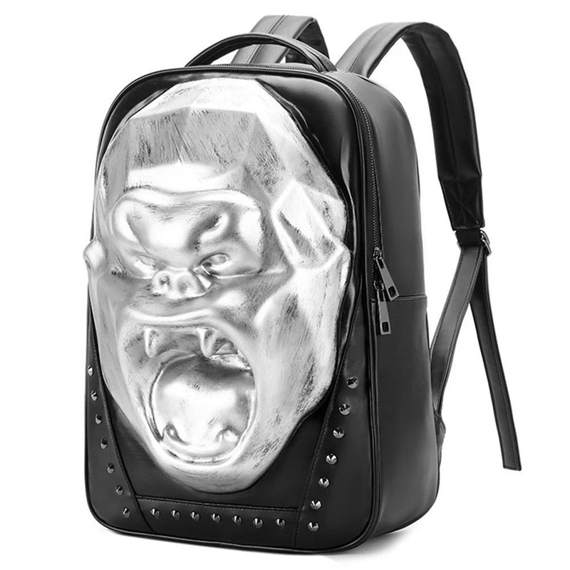 Punk Style 3D Skull Luxury Backpack for Men and Women - Unisex Travel Bag with Unique Design