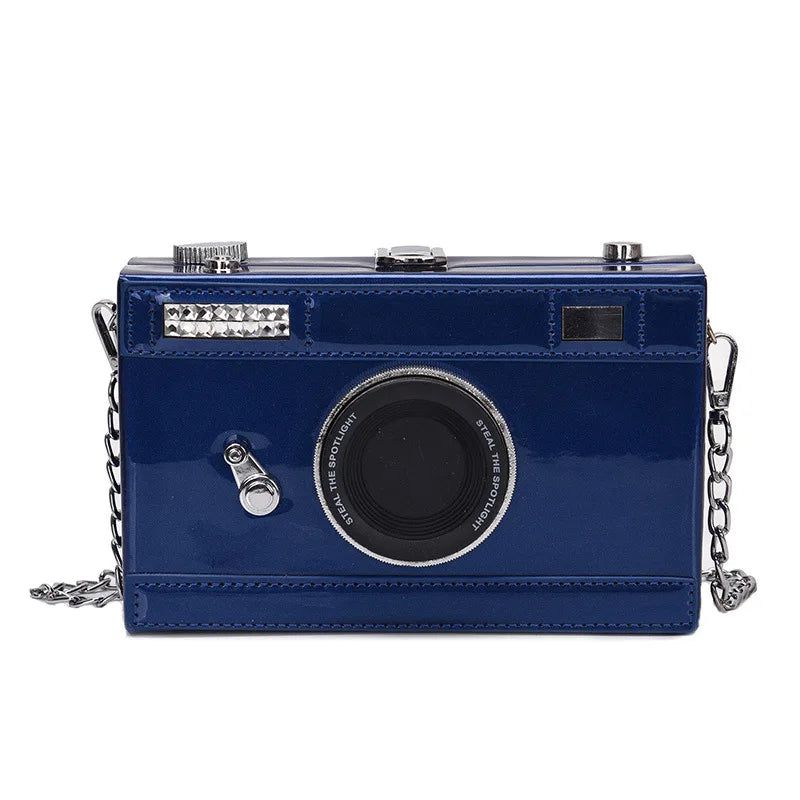 Quirky Camera Shaped Nubuck Clutch Bag for Women - Stylish Mini Crossbody Purse